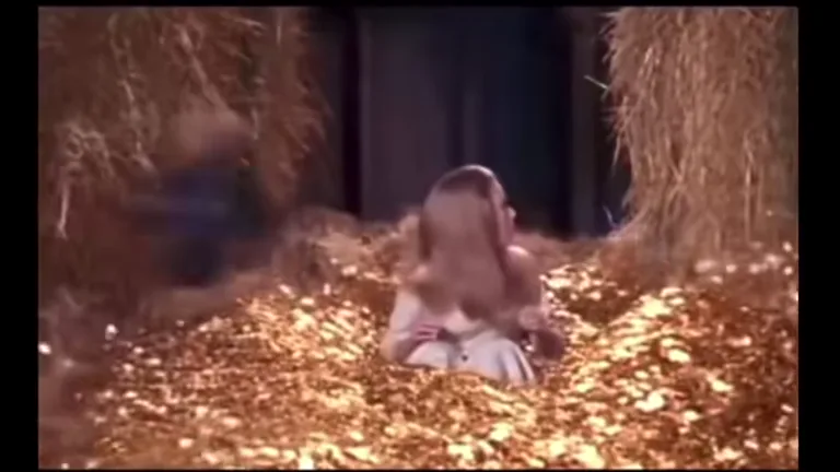 The golden finish in the reference scene